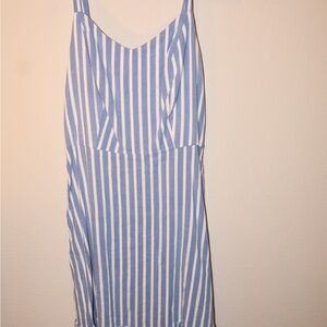 Striped Blue and White Women's Dress